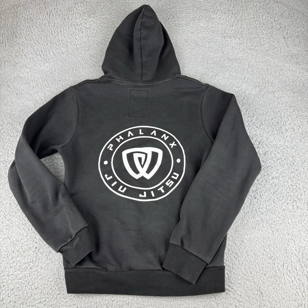PHALANX MMA Jiu Jitsu Hoodie‎ Men's Small Black Long Sleeve Pullover Sweatshirt